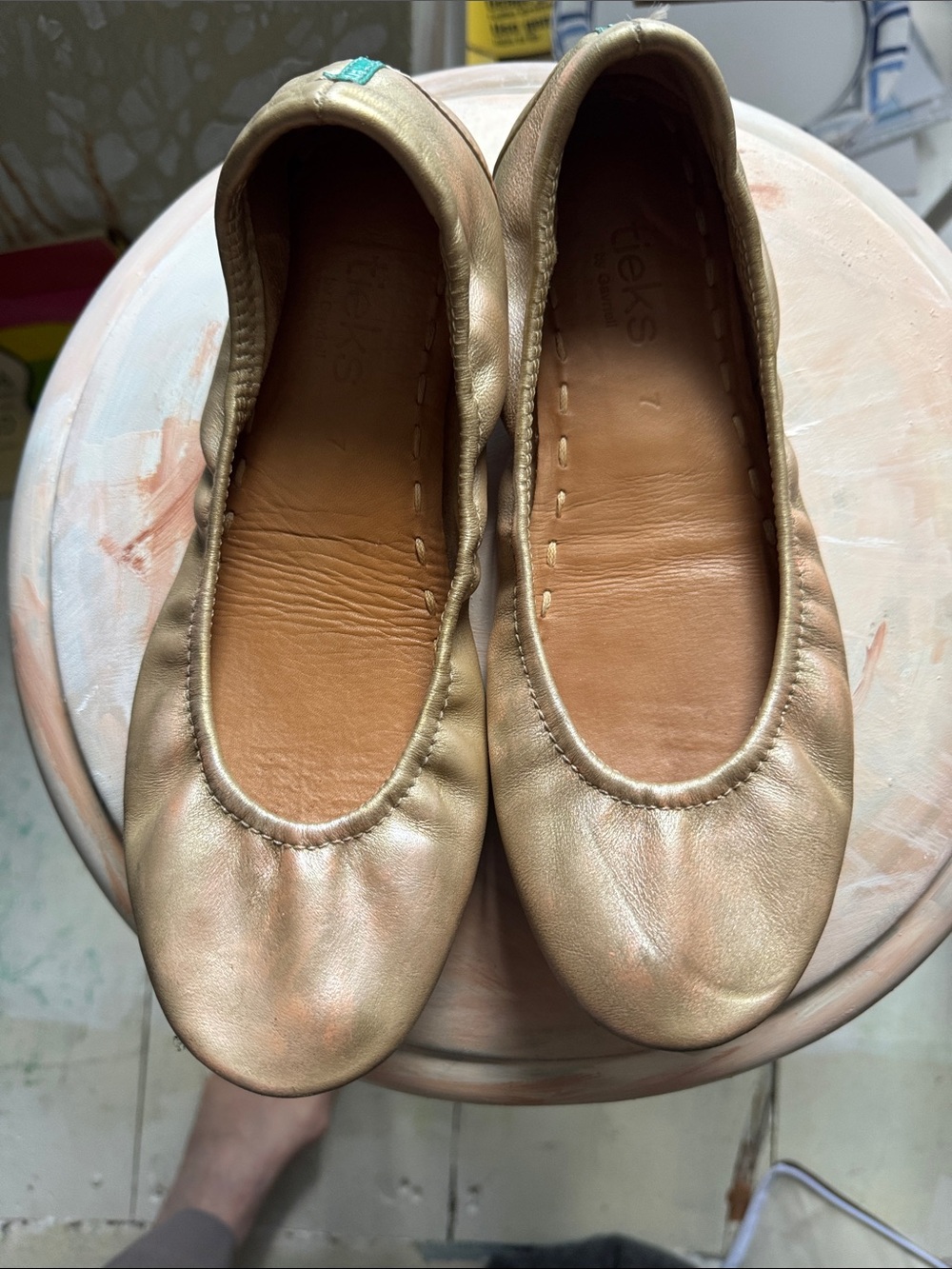 Tieks Metallic Gold Ballet Flats